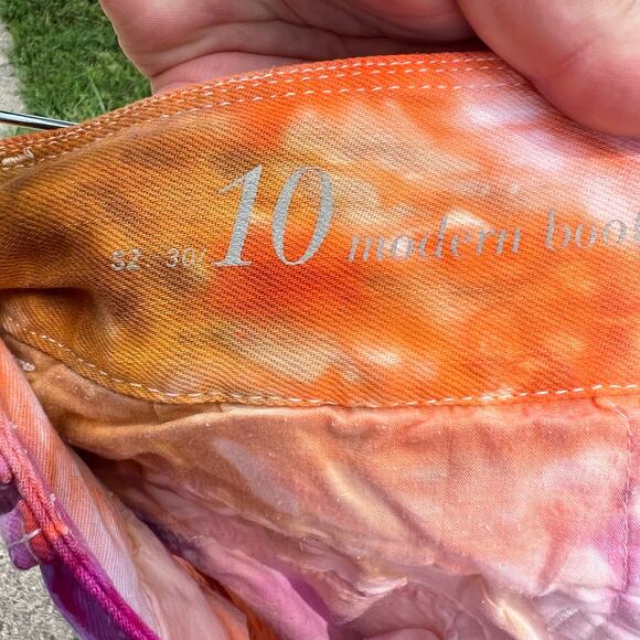 Ann Taylor ice dyed modern bootcut mid rise jeans size 10 - Picture 7 of 7